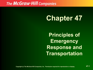 Chapter 47 Principles of Emergency Response and