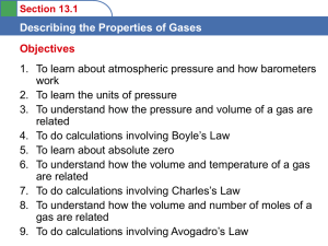 Intro to Gasses and gas Laws