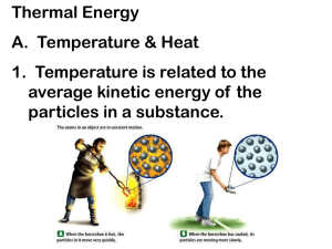 Specific heat and thermal energy