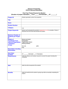 FYP Project Proposal Form by Students