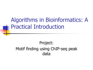 Algorithms in Bioinformatics: A Practical Introduction Project: Motif finding using ChIP-seq peak