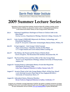 2009 Summer Lecture Series