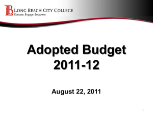 2011-2012 Adopted Budget BAC Presentation 08-22-2011