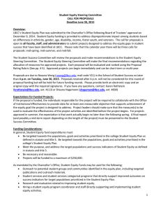 Student Equity Call For Proposals Summer 2015