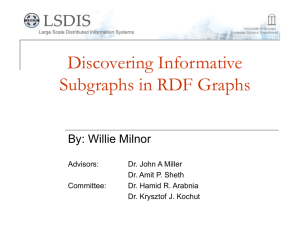 Discovering Informative Subgraphs in RDF Graphs By: Willie Milnor Advisors:
