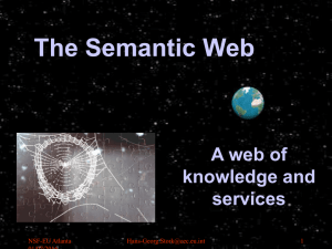 The Semantic Web A web of knowledge and services