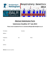 Abstract Submission Form Submission Deadline 31 July 2014 Please email completed forms to