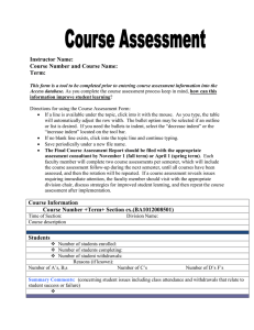 Course Assess form