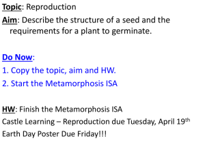 Seed structure and Germination