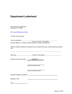 Department Letterhead
