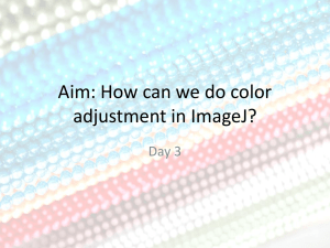 Aim: How can we do color adjustment in ImageJ? Day 3