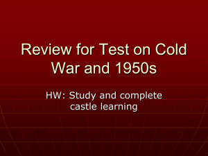 Review for test on Cold War