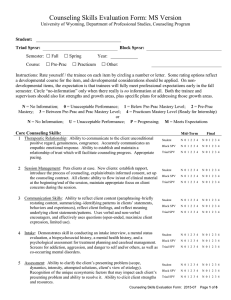 Counseling skills evaluation form-MS- 2015-16