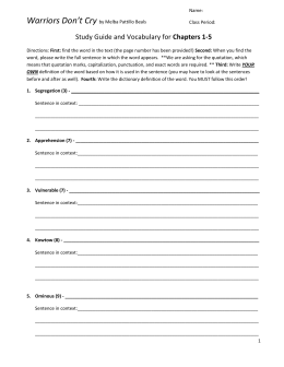 Poverty Essay Thesis Writing My Research Paper Warriors Dont Cry Websitereports Web Warriors Don T Cry Essay Essay Tips For High School also Sample Thesis Essay Warriors Don T Cry Essay Essay On Terrorism In English