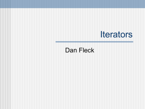 Iterators Dan Fleck