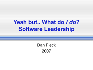 I do Software Leadership Dan Fleck 2007