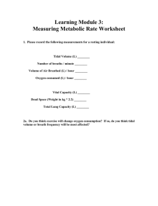 Learning Module 3: Measuring Metabolic Rate Worksheet