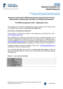 RIPple programme 2013 - Application-form