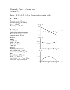 Physics I – Exam 2 – Spring 2004 Answer Key