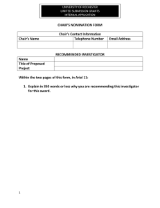 Chair's Nomination Form