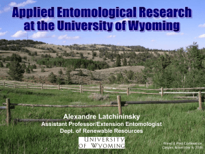 Applied Entomological Research at UW