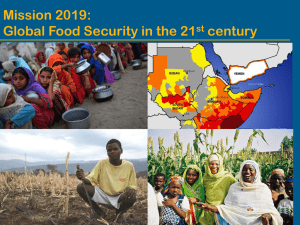 Mission 2019: Global Food Security in the 21 century st