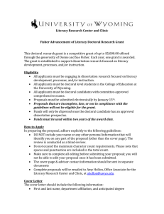 Fisher Advancement of Literacy Doctoral Research Grant