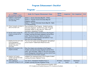 Program Enhancement Checklist