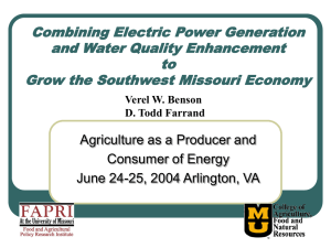 Combining Electric Power Generation and Water Quality Enhancement in Southwest Missouri