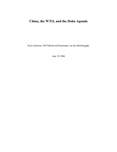China, the WTO and the Doha Development Agenda