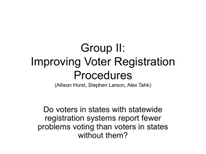 Comments on Group II, Improving Registration Procedures (PowerPoint presentation)
