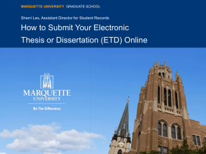 PowerPoint: How to Submit Your ETD Online