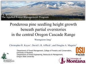 Ponderosa pine seedling height growth beneath partial overstories Woongsoon Jang