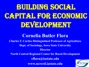 Building Social Capital for Economic Development