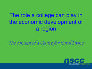The Concept of a Centre for Rural Living