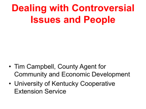 Dealing with Controversial Issues and People