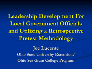 Leadership Development For Local Government Officials and Utilizing a Retrospective Pretest Methodology