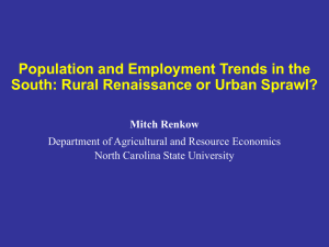 Population and Employment Trends in the South: Rural Renaissance or Urban Sprawl