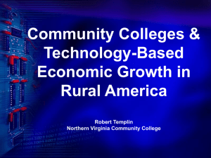 Community Colleges Technology-Based Economic Growth in Rural America