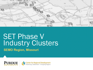 SET Phase V Industry Clusters SEMO Region, Missouri