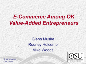 e-Commerce Among Oklahoma Value-Added Entrepreneurs - Glenn Muske