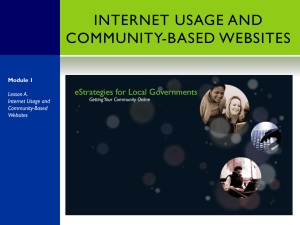 Lesson A. Internet Usage and Community-Based Websites