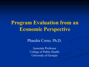 Health Program Evaluation: An Economic Perspective