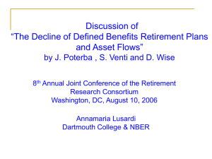 Discussion of “The Decline of Defined Benefits Retirement Plans and Asset Flows”