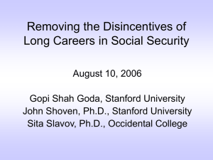 Removing the Disincentives of Long Careers in Social Security