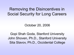 Removing the Disincentives in Social Security for Long Careers