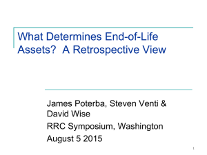What Determines End-of-Life Assets?  A Retrospective View David Wise