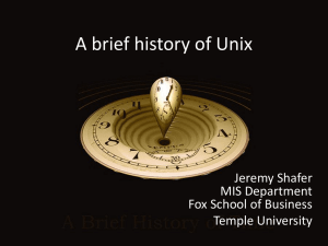 A Brief History of Unix