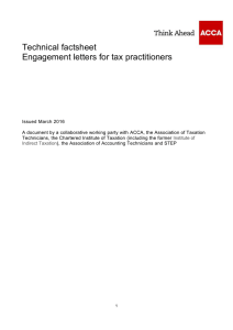 Technical factsheet: Engagement letters for tax practitioners