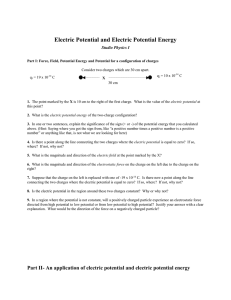 Electric Potential and Electric Potential Energy Studio Physics I q